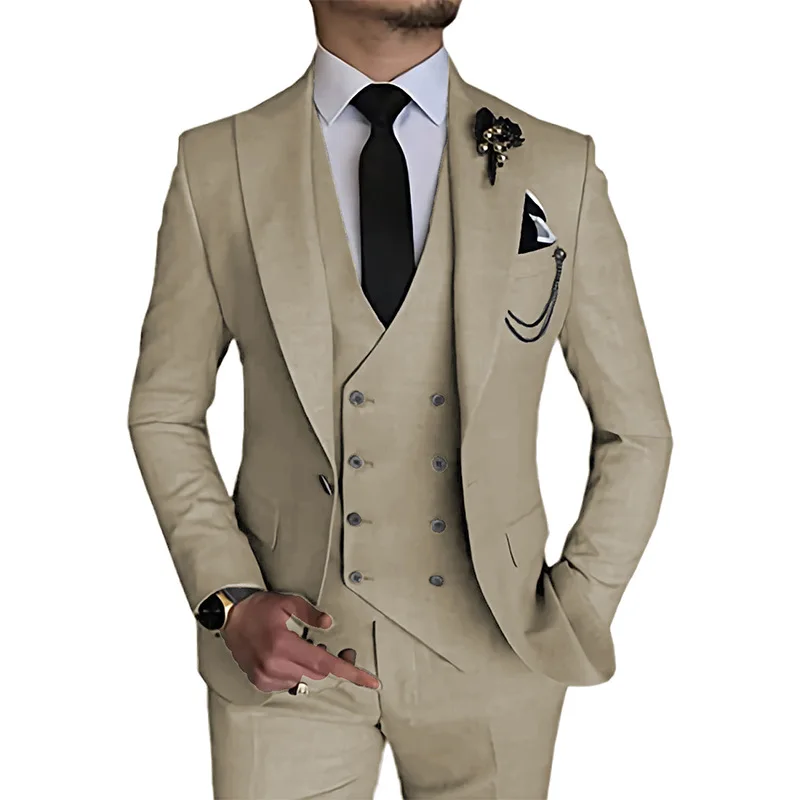 Men's Three Piece Suit  Perfect for Weddings and Special Occasions Trajes Elegante Para Hombres Trajes De Hombre 3PCS