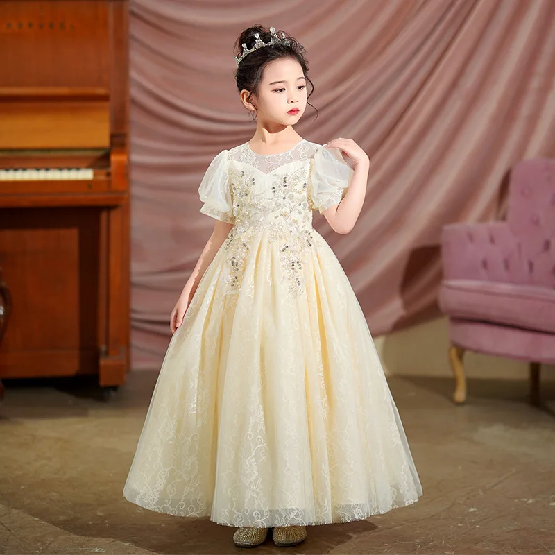 Vestido De Encaje De Tul Con Flores Para Niña, Princesa, Para Comunión, Fiesta De Cumpleaños, Boda, Formal, Largo Hasta El Suelo, Para Baile De Noche, Maxi Vestido De Fiesta, Púrpura, 5