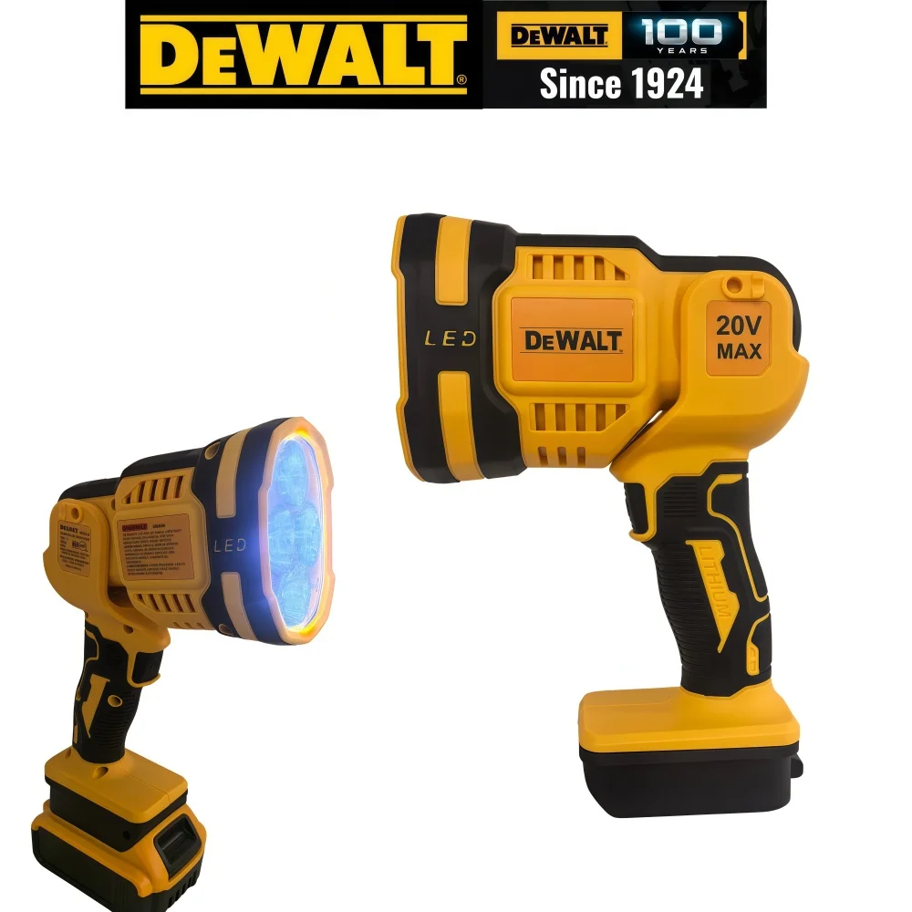 DEWALT 20V 1500 루멘 핸드헬드 스포트라이트 LED 작업등(회전식 헤드 포함) 508 야드 거리
