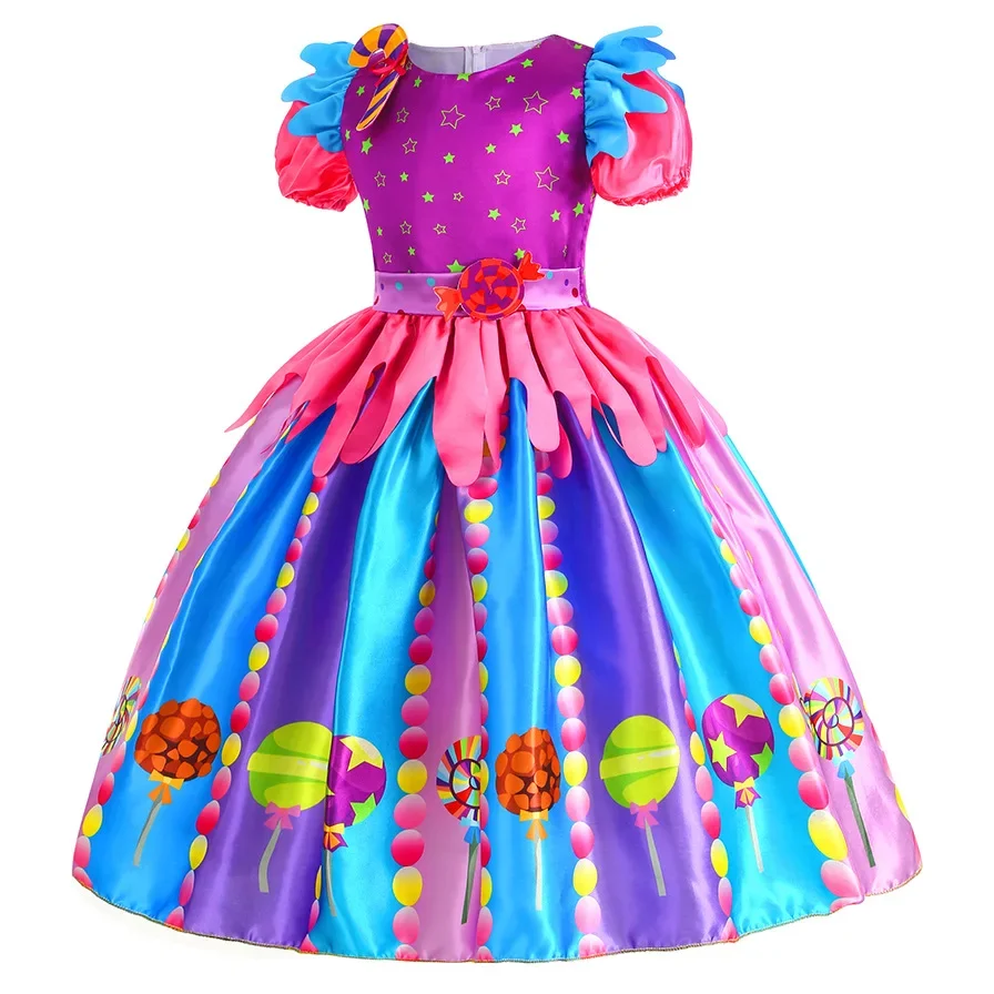 Lollipop Kostüm Fee Halloween Süßigkeiten Rollenspiel Dress up Kind Karneval Purim Prinzessin Mädchen Party Kleider Nette Vestidos Regenbogen – Detail 22
