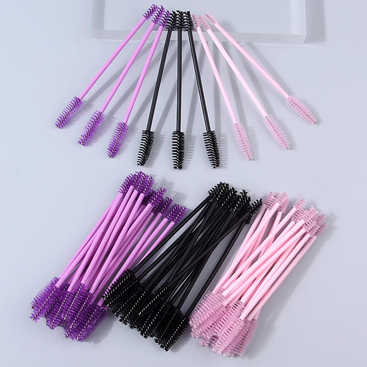 20/60개 양면 속눈썹 브러쉬, 속눈썹 빗, 일회용 인조 속눈썹 연장기, 메이크업..