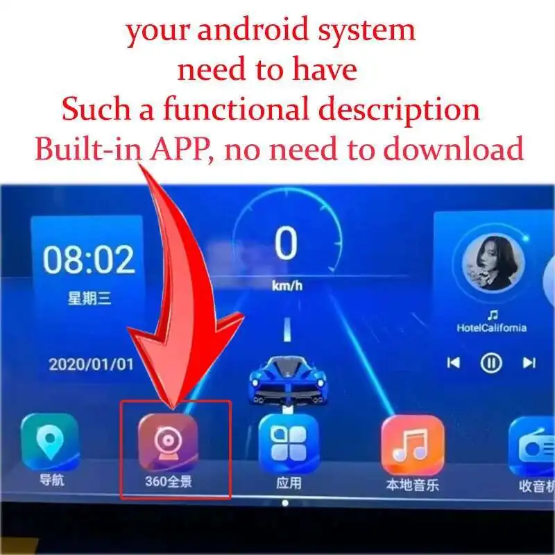 Car 360 Camera 1080p 3D WDR Surround View system 4 Channel DVR Recorder Car Surv