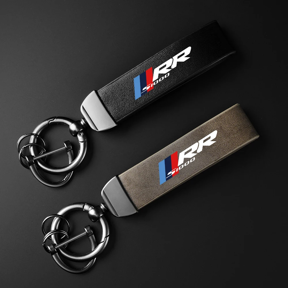 High-Grade Leather Motorcycle Keychain Accessory