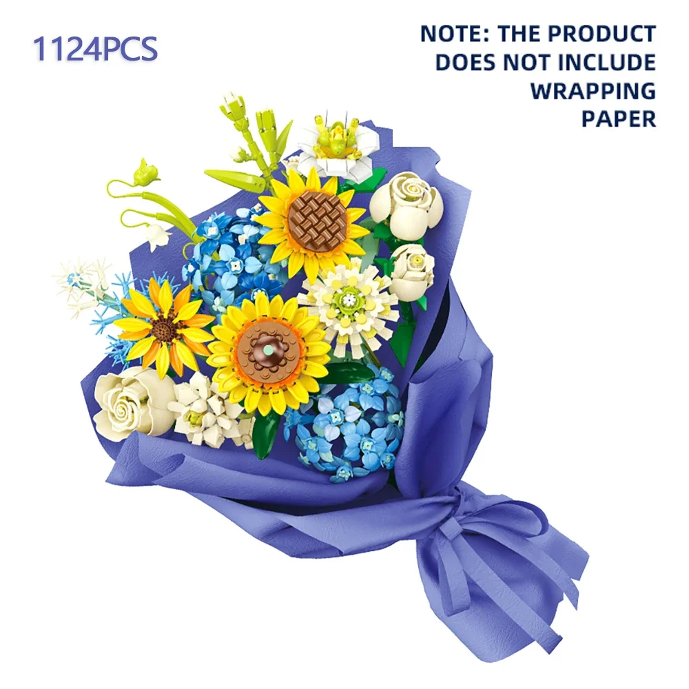 3D-Blume, realistischer Phalaenopsis-Baustein, Spielzeug-Topf-Display, Tischplatte, Heimdekoration, wunderschöne Inneneinrichtung, perfektes Geschenk für Mädchen – Detail 13