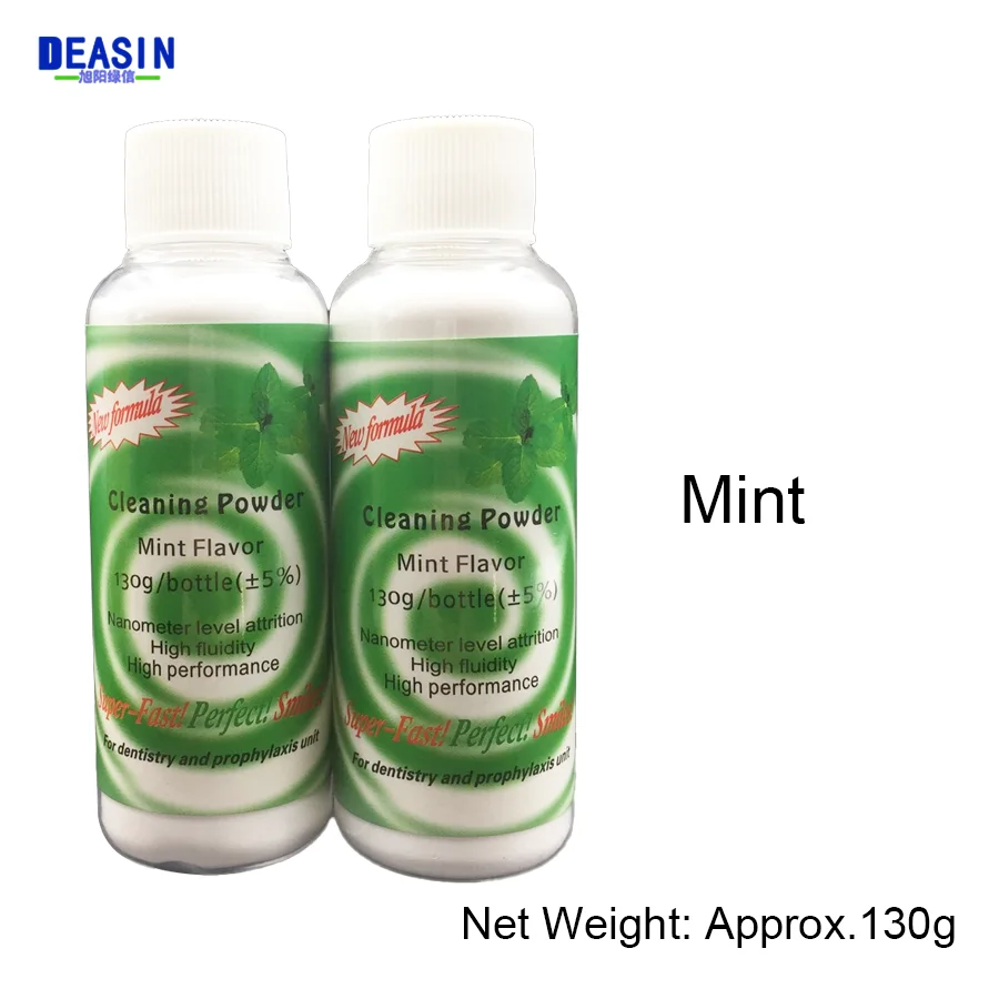 130g Dental Air Prophy Powder Cleaning Powder Teeth Polishing Plaque Stain Remove Mint Lemon Flavor Teeth Whitening Essence teeth whitening powder