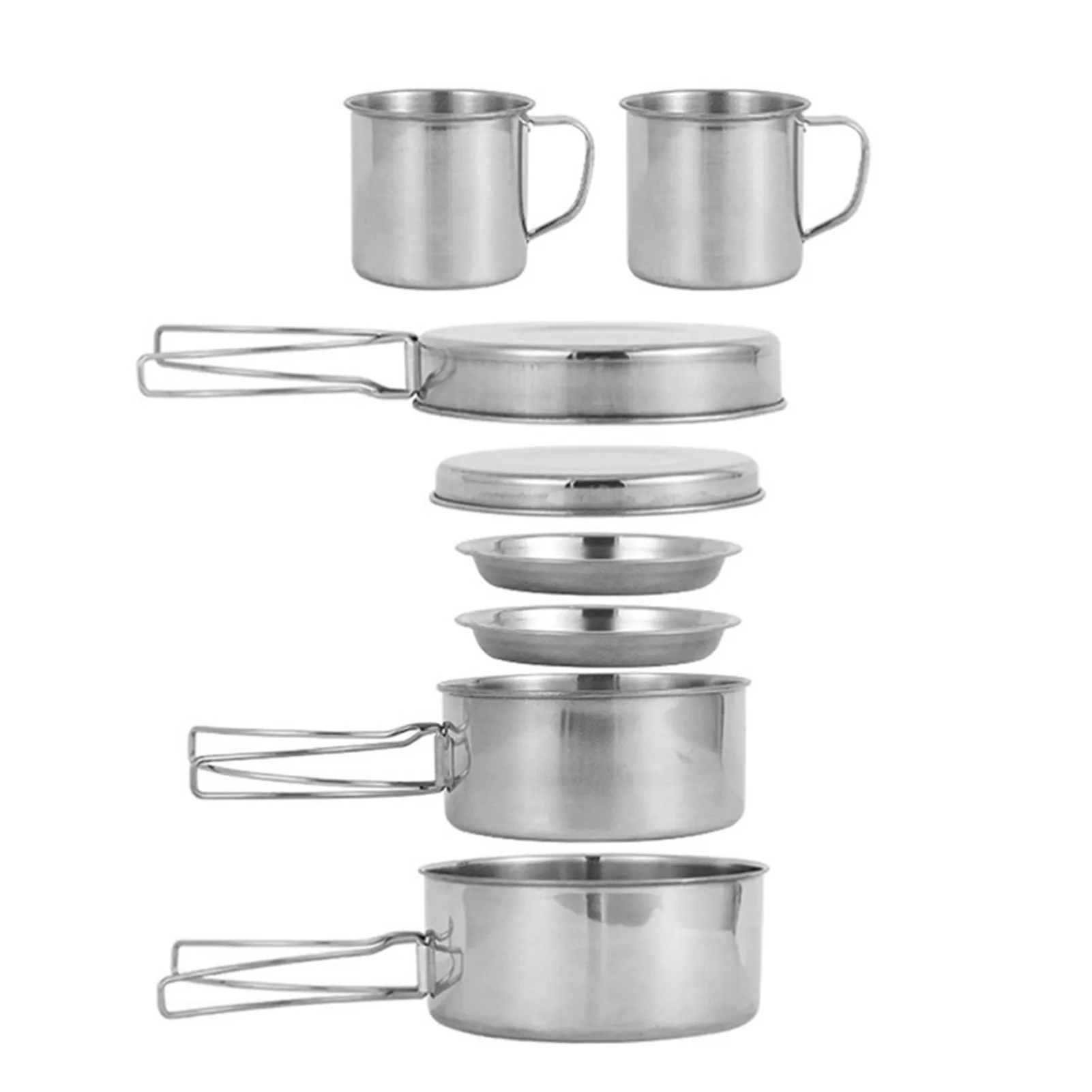 Camping Cookware Set - Compact Stainless Steel Campfire