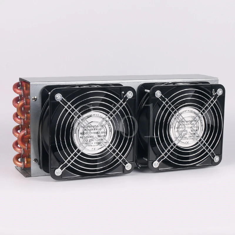 Freezer refrigerator condenser evaporator fan copper tube radiator small air-cooled cooling fin radiator ac air conditioning evaporator