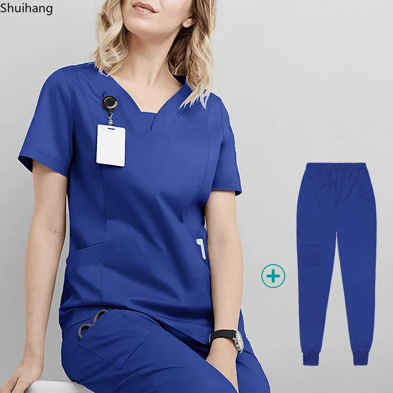 

Nurse and Surgeons Isolation Clothing Overalls Nurse Uniform Short-sleeved Hand Washing Clothes Women's Skin Management Overalls
