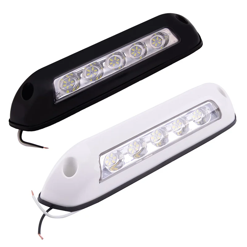 

Universal 24V LED Exterior Porch Awning Light for Caravan RV Camper Boat Marine Motorhome Black/ White