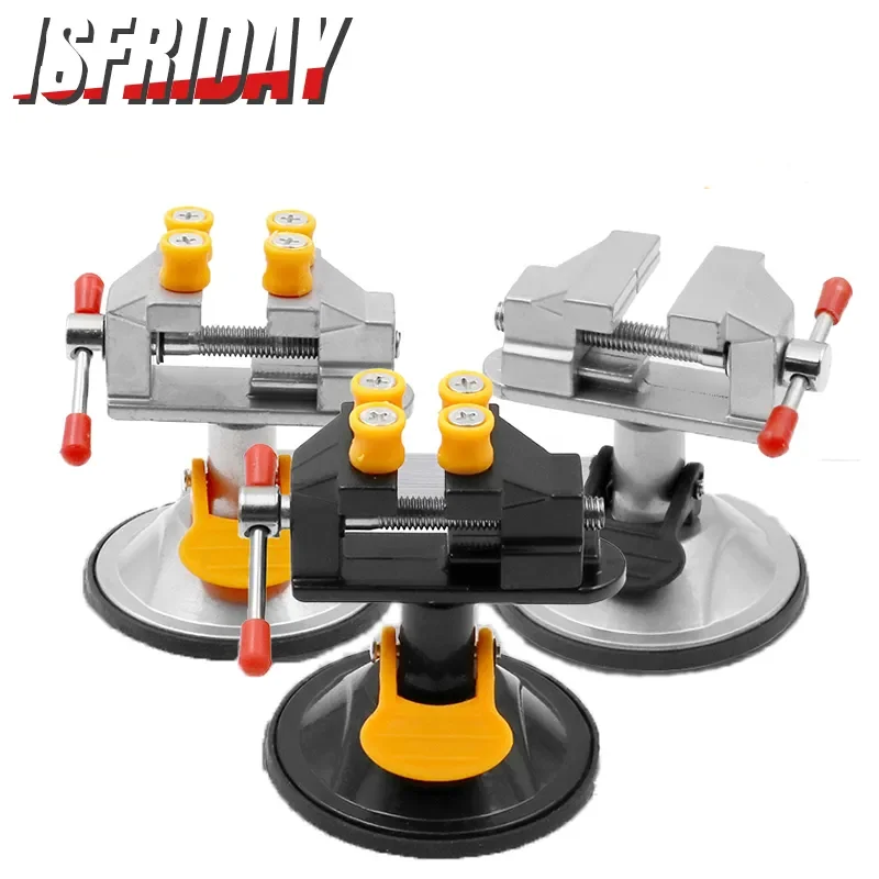 

Mini Adjustable Fixed Vise Electric Table Bench Vise 360° Rotatable Grinder Rotary Hand Drill Suction Cup Fixed Frame Hand Tool