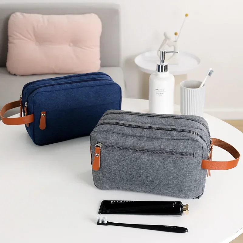 Man High Quality Make Up Bag Oxford Canvas Travel Toiletry Bag Organizer Waterproof  Women Wash Pouch Handbag Cosmetic Case 2