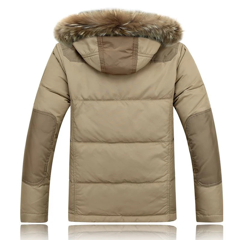 Down Jacket Men 90%Duck Down Warm Winter Jackest Men -30 Degree Snow Outwear Hooded FurCollar Windproof Outerwear Coats