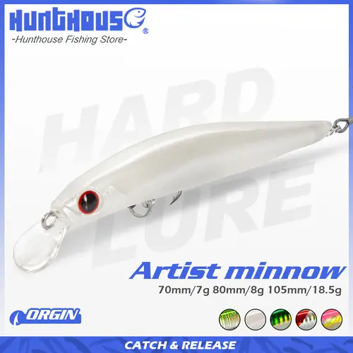 Hunthouse Trout Fishing Lure Sinking Jerkbait 70/80/105mm 7/8.5/18.5g Artist Minnow Sea Fishing Bait Twitch Hard Lure For Bass