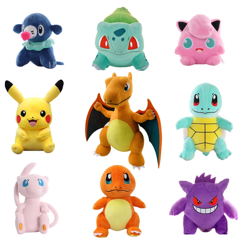 Mewtwo Peluche Plush Toys Pokemon Pikachu Peluche Stuffed Doll Charmander  Eevee Squirtle Bulbasaur Christmas Gift For Kids