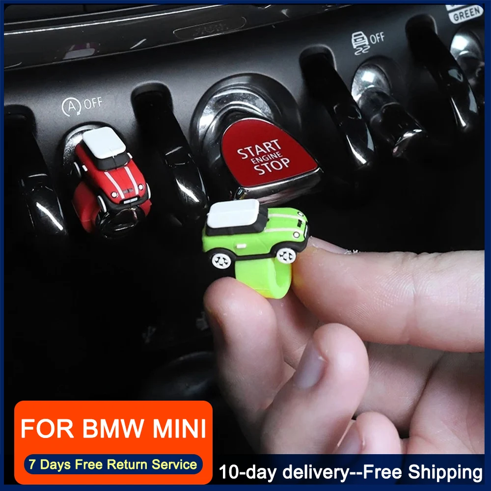 For BMW MINI Cooper Accessories Silicone Car Model Button Cover Ornaments Start Stop Button Stickers mini cooper sticker min f56