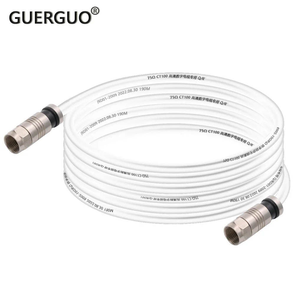 Cavo Coassiale Dh Rg6 A Doppia Schermatura In Rame Solido F Connettore Maschio Audio Video Tv Antenna Via Cavo Digitale Internet E Satellite