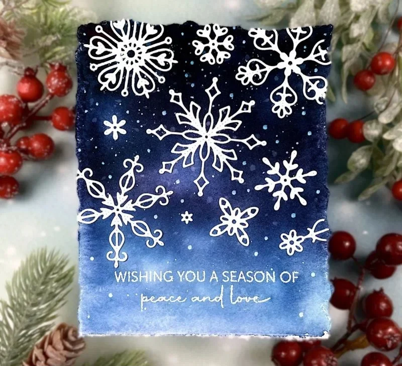 Mmao Craft Metall-Stanzformen, Schneeflocken-Form für Weihnachten, Scrapbooking, Papierbasteleien, Stanzschablonen – Detail 2