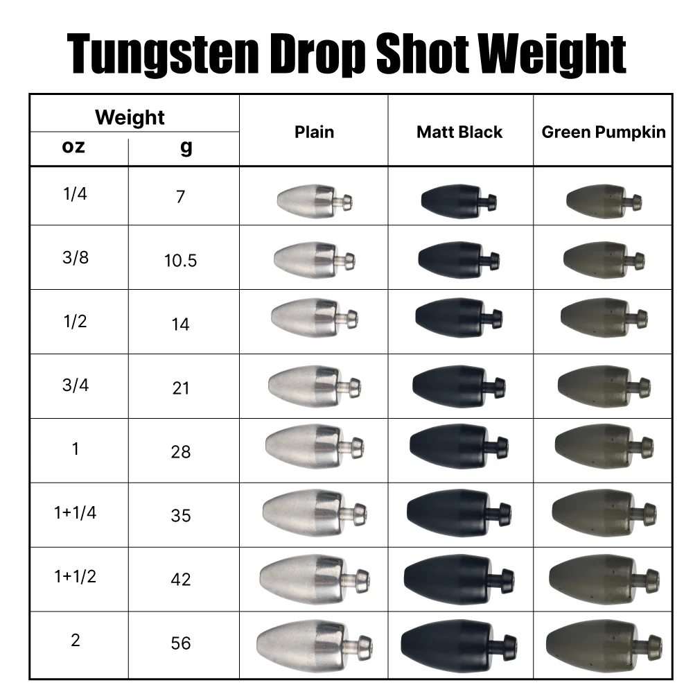 Elite TG 10PCS Tungsten Skirt Punch Sinker Weight 7g 10.5g 14g 21g