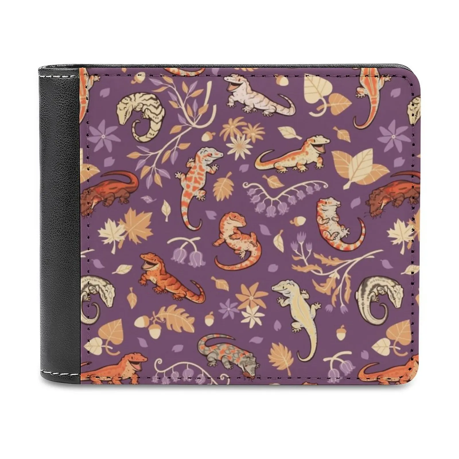 Geckos Autunnali In Viola Portafogli Da Uomo D'Affari Piccoli Portamonete Nuovo Design Prezzo Dollaro Portafoglio Superiore Gargoyle Gecko Gecko Retti