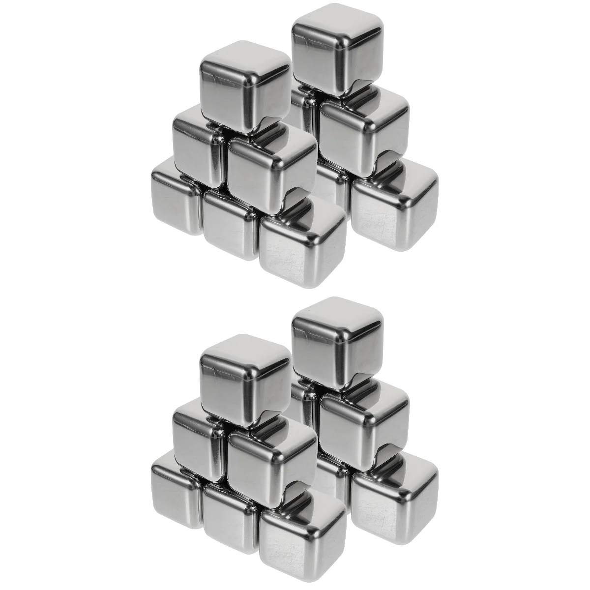 

24 шт., многоразовые кубики из нержавеющей стали