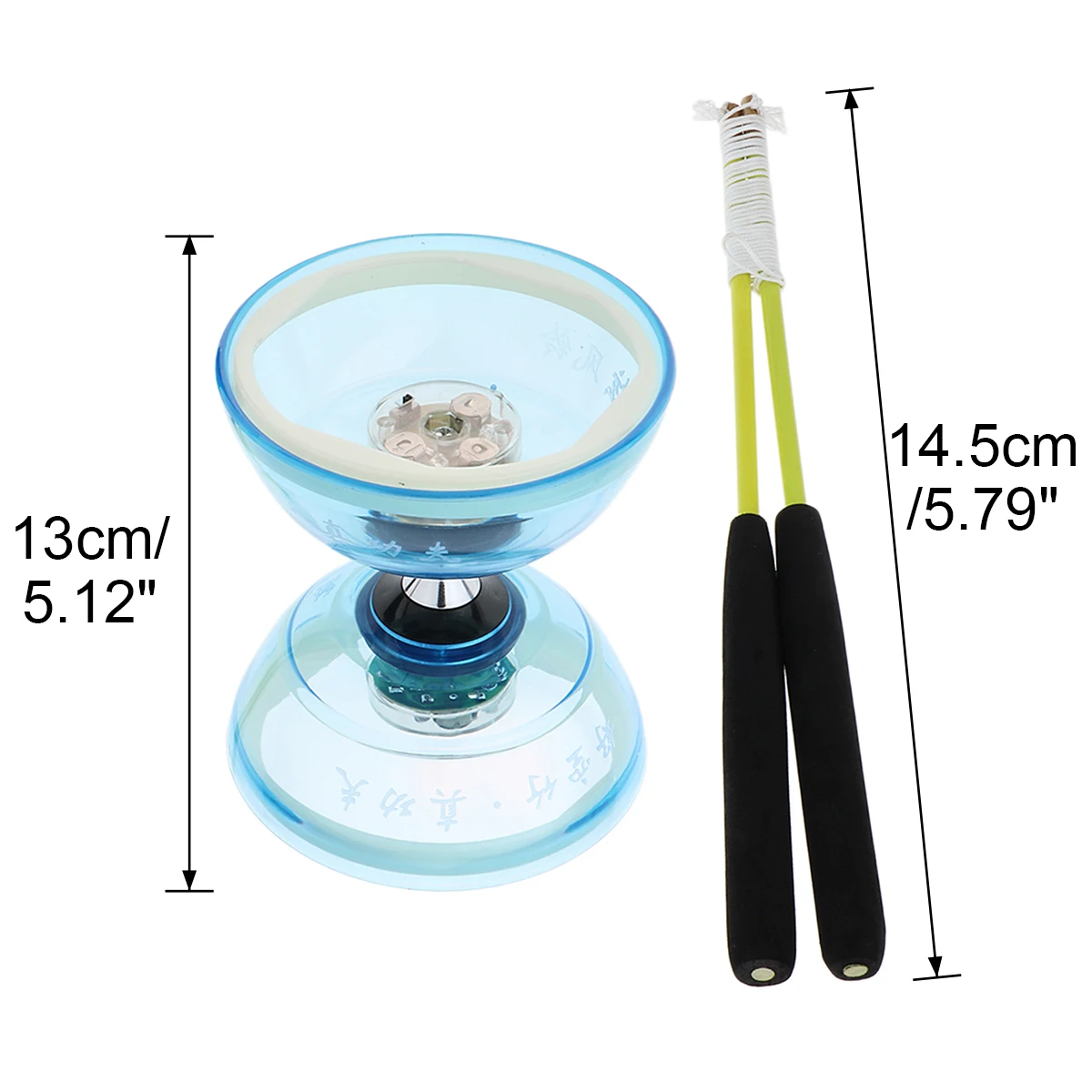5 Color Triple Bearing Diabolo With LED Light Up Chinese Yoyo Toy Juggling Diabolos Toys Party Camping Fun Games For Kids