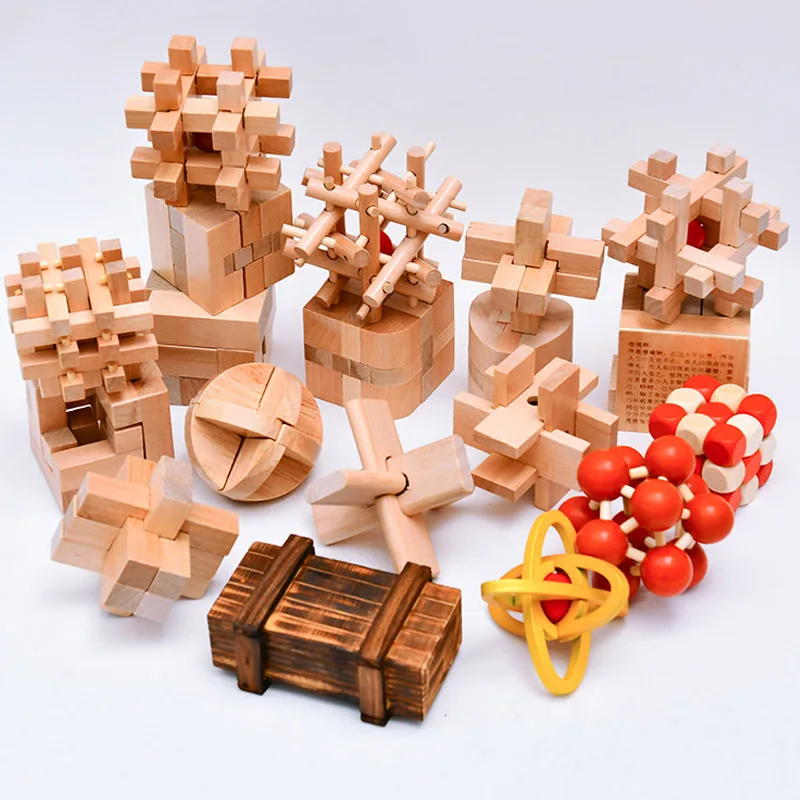 Brain Teaser Puzzles 3d De Madera Wooden Brain Teaser Lu Ban