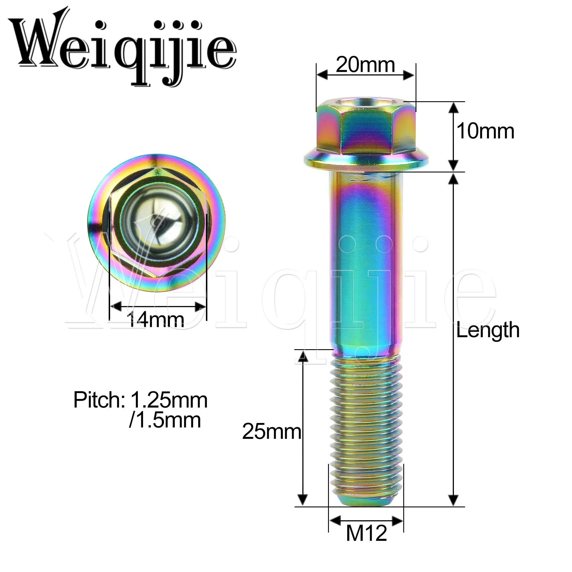 Weiqijie Premium Titanium Motorcycle Repair Screw Bolt