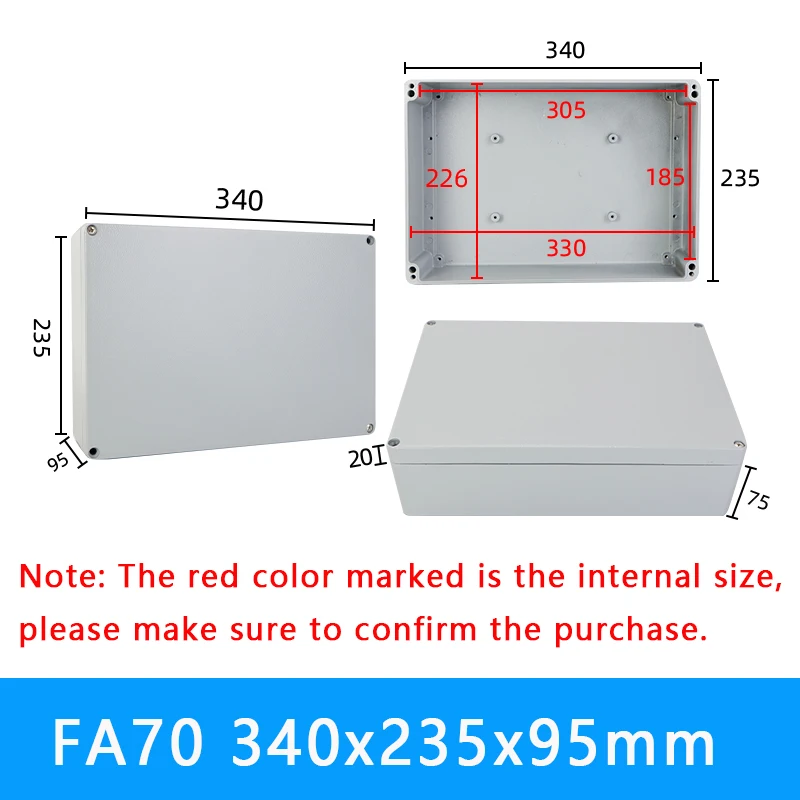 Waterproof Aluminum Electronics Housing - IP67 Outdoor Metal Junction Box