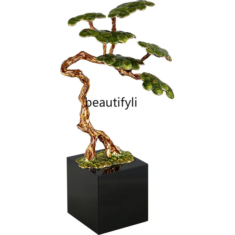 

New Chinese Enamel Color Welcome Pine Office Decoration Table Decorations