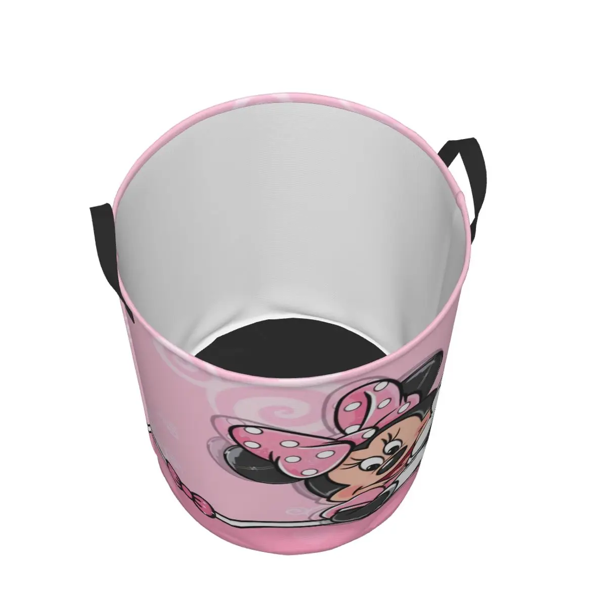 Custom Minnie Mouse Anime Cartoon Laundry Basket Collapsible Baby Hamper for Nursery Toys Organizer Storage Bins 3
