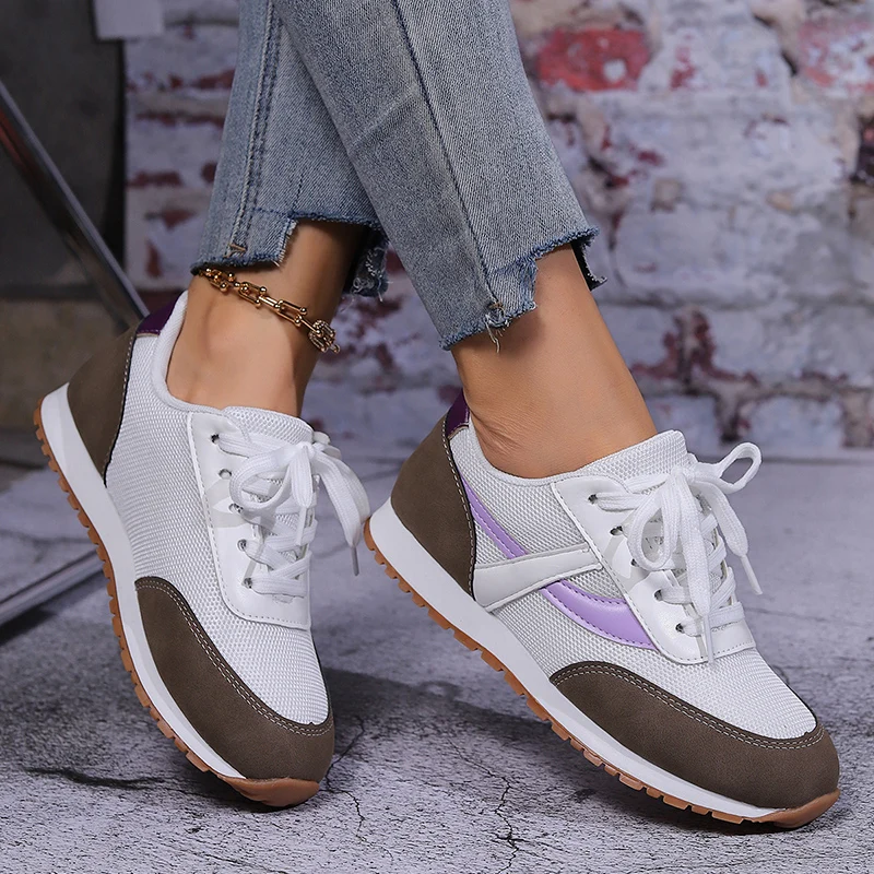 Fashion Mixed Color Running Shoes for Women Breathable Mesh Casual Sneakers Woman 2025 Spring Lightweight Comfort Walking Shoes 3