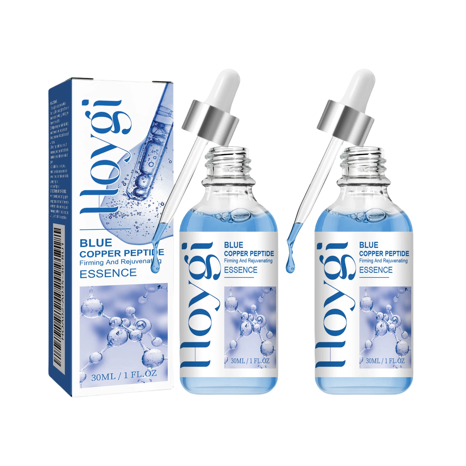 مصل شد الببتيد النحاسي الأزرق من Hoygi لجميع أنواع البشرة، إصلاح تعزيز الكولاجين، ترطيب سريع الامتصاص وغير مهيج