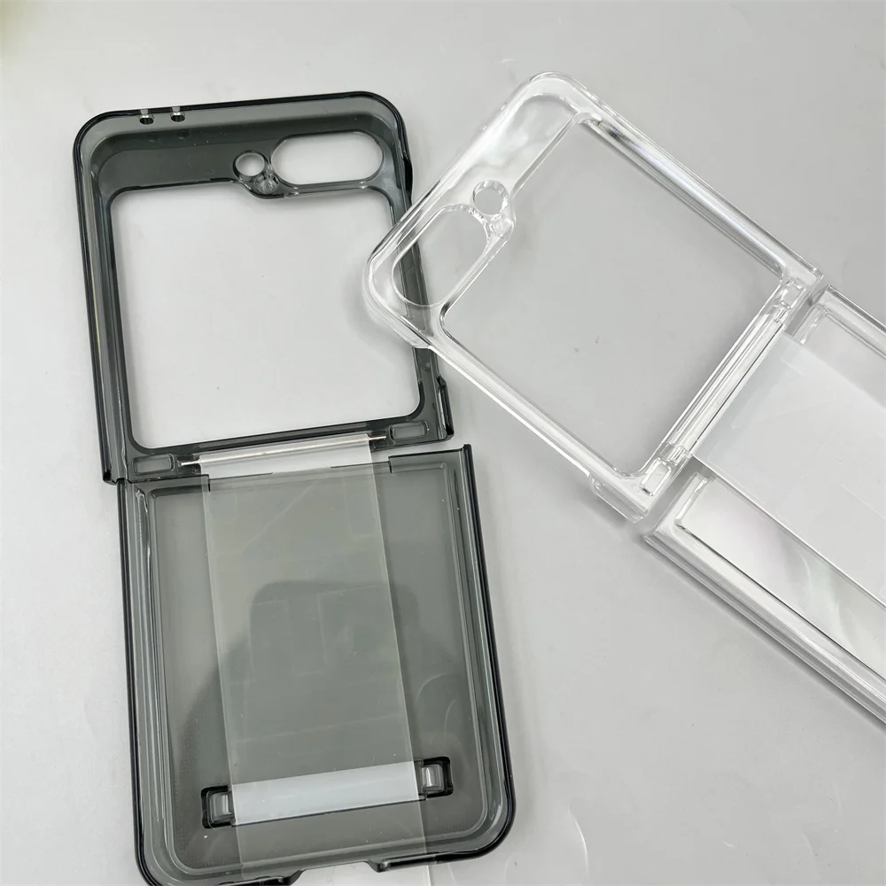 Luxury Wrist Strap Ring Holder Case - Transparent Matte Shockproof Back Cover with Hard PC Belt