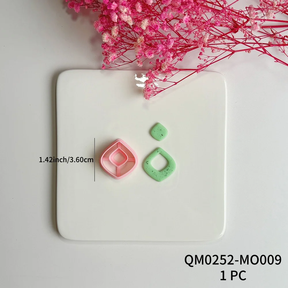 Geometrie-Elementenschneider, Gumdrop, abgerundetes Dreieck, Mond, Raute, Donut-Form, Polymer-Ton-Schneider für Ohrringe, Schmuck, Dekoration – Detail 10