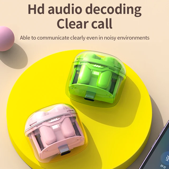 Fones de ouvido estéreo sem fio, fones de ouvido, fones de ouvido Bluetooth, Touch Control, fones de ouvido, Fit para iPhone, Android, 5.3 BT 6