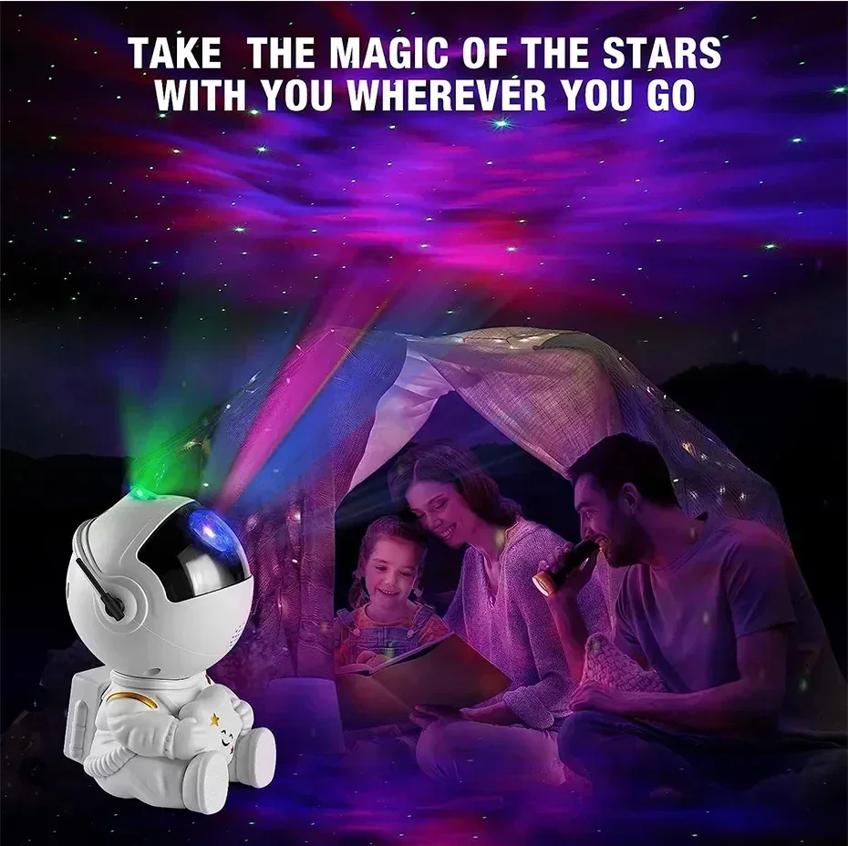 Galaxy Star Astronaut Projector LED Night Light Starry Sky Porjectors Lamp Decoration Bedroom Room Decorative For Children Gifts star projector lamp