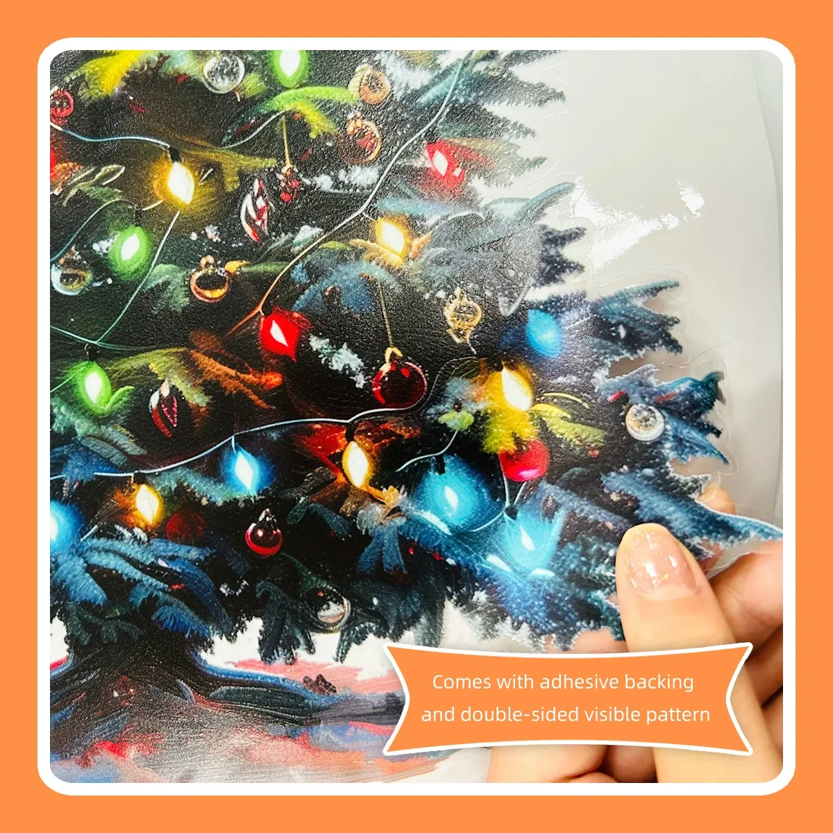 Double-sided Pattern Christmas Decoration Window Stickers Santa Gifts Merry Christmas Xmas Tree Window Glass Sticker New Year