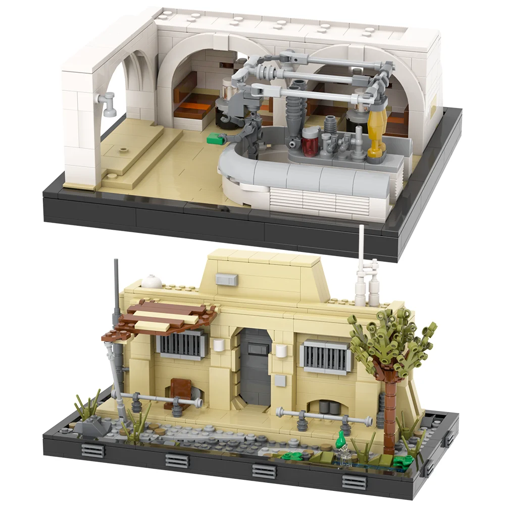 MOOXI Movie Space Wars Scenario MOC Model Brick DIY Diorama Adults ...