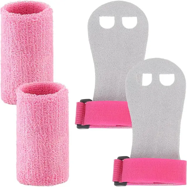 1 set  Gymnastics Grips Wristbands Sets for Girls Youth Kids Gymnastic Hand Grips Gymnastic Bar Palm Protection Wrist Support 3