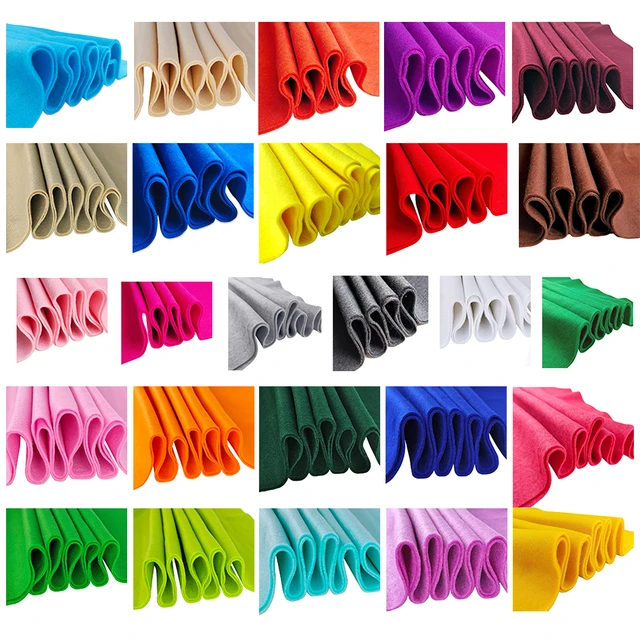 1Pc Felt Fabric Sheets DIY Crafts Felting Non-Woven Fabric for Patchwork  School Projects Decoration 18 Assorted Color - AliExpress