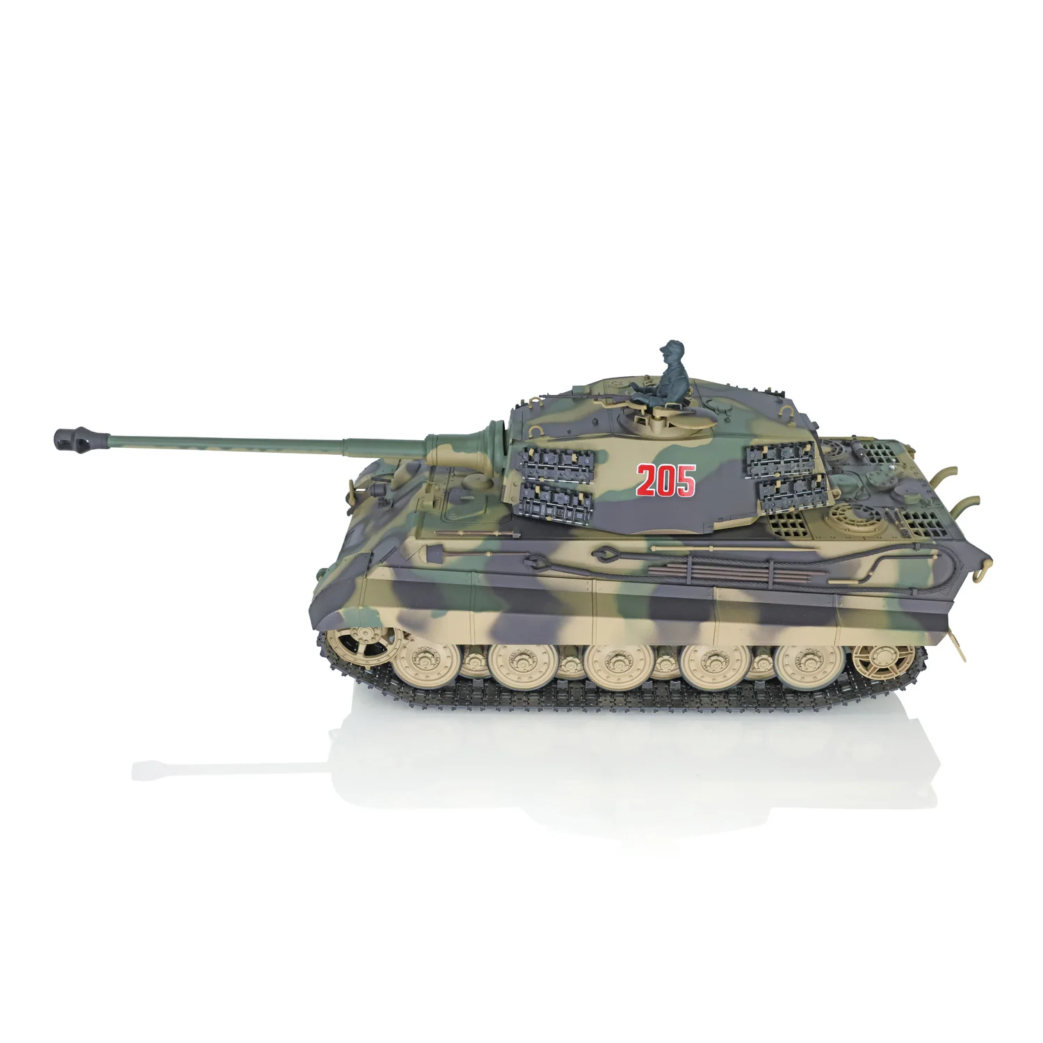 Heng Long 1/16 Scale 7.0 Plastic German King Tiger RTR RC Battle Tank Model 3888A 360° Turret Vehicle Toy Gifts TH17519 2