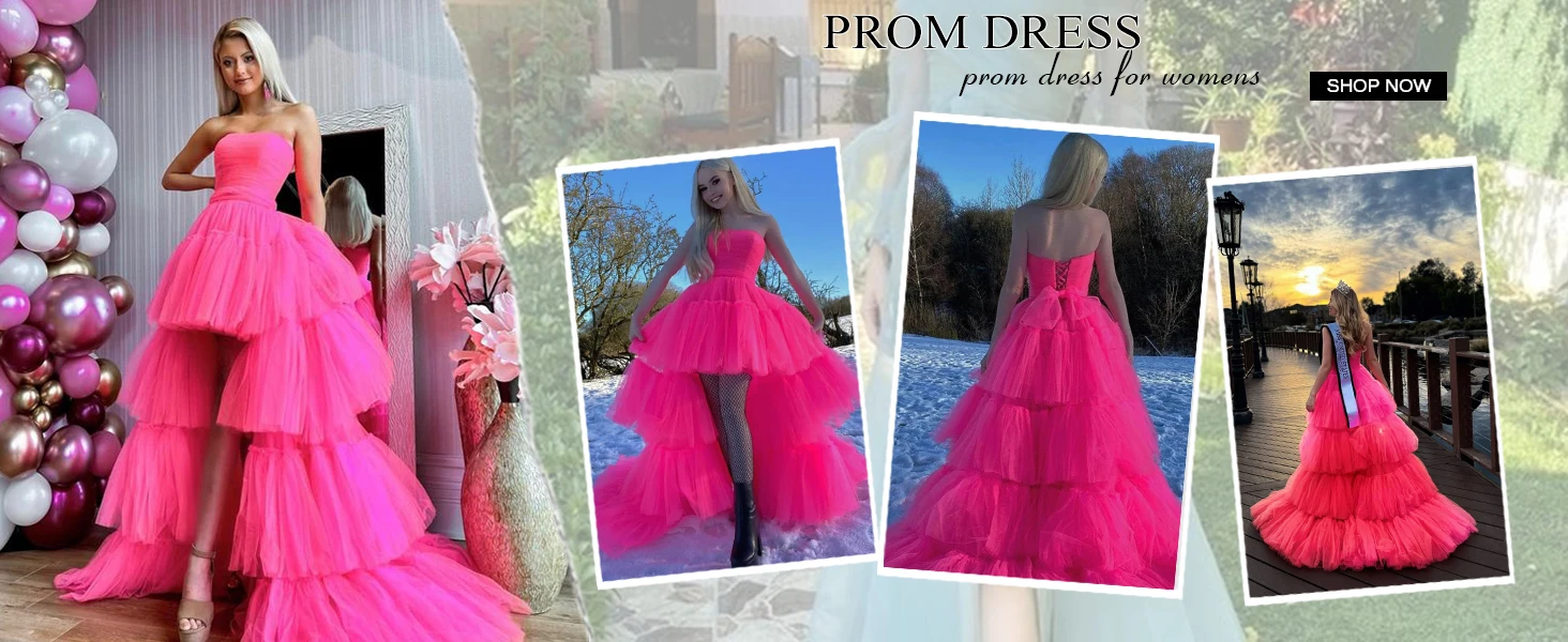 Tüll-Ballkleider 2024 Lagen-Abendkleider