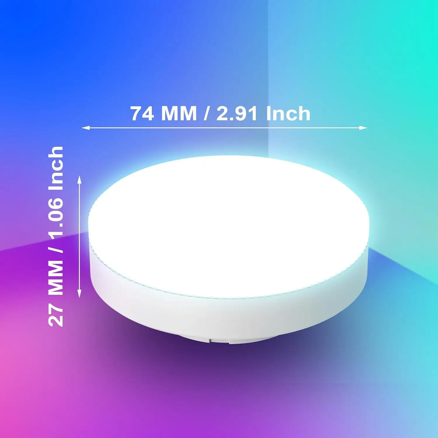 GX53 Tuya 스마트 전구와 함께 작동 RGBCW 7W LED 다운라이트 지능형 APP 제어 표면 장착 캐비닛 조명 AC220V 옷장용