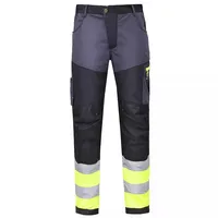 Safety Working Suit for Man Mechanic Workshop Uniforms Hi Viz Vis Tear Resistant Work Jacket and Reflective Work Pants Men Set 2