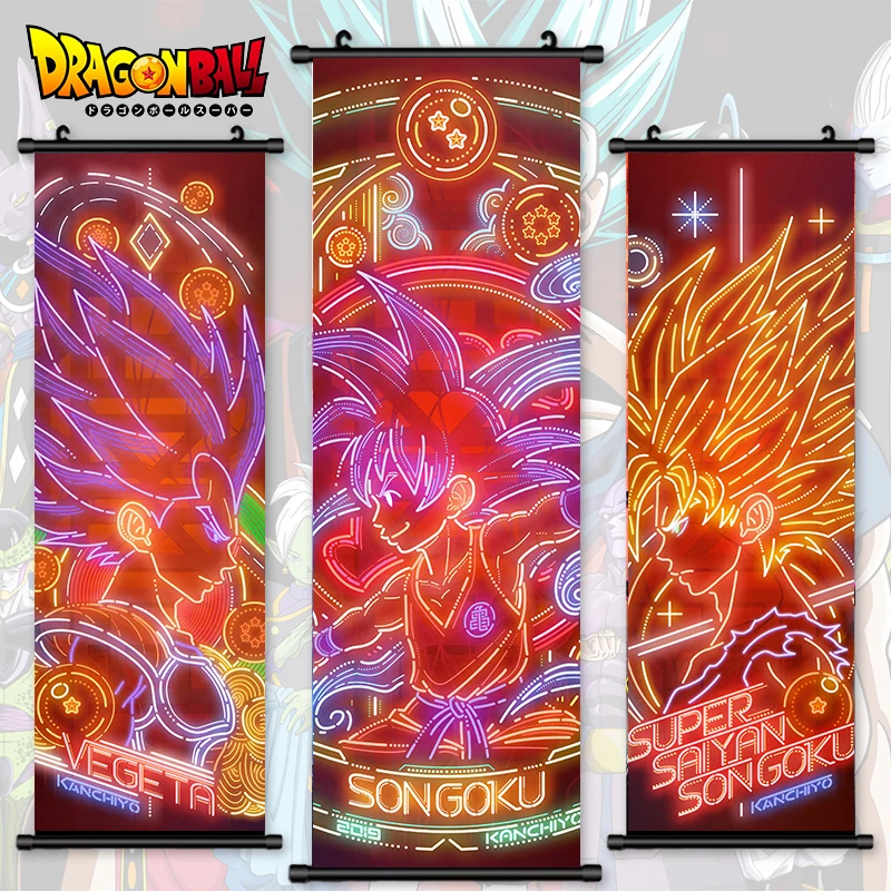 

Canvas JK Anime Print Dragon Ball Z Pictures Goku Wall Frieza Artwork Painting Vegeta IV Hanging Scrolls Poster Home Decor Arts