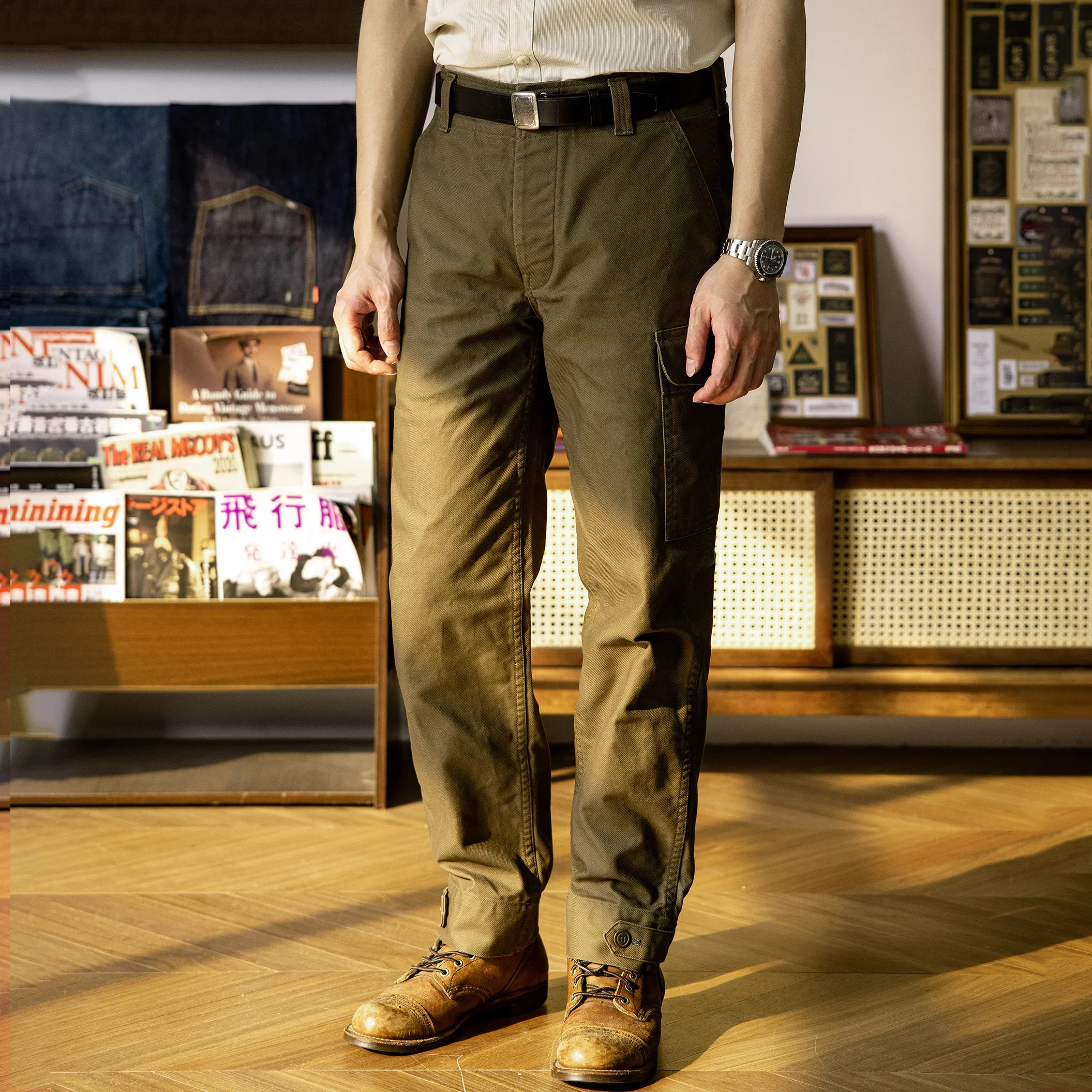 FW-0003 Mens Cotton High Quality Casual Military Stylish Trousers Mans Vintage Avatar Flight Cargo Pants 4