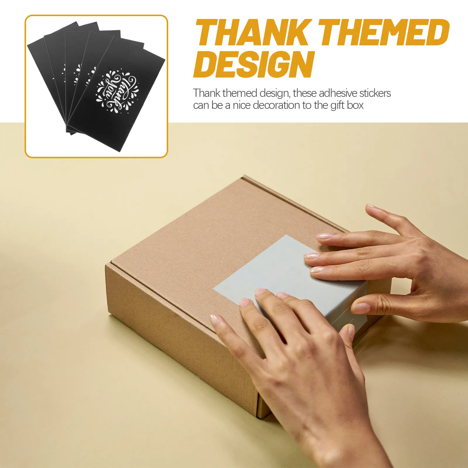 100Pcs 감사합니다 스티커 자기 접착식 장식 씰링 라벨 봉투 선물 상자 빵집 포장 사탕 가방 DIY