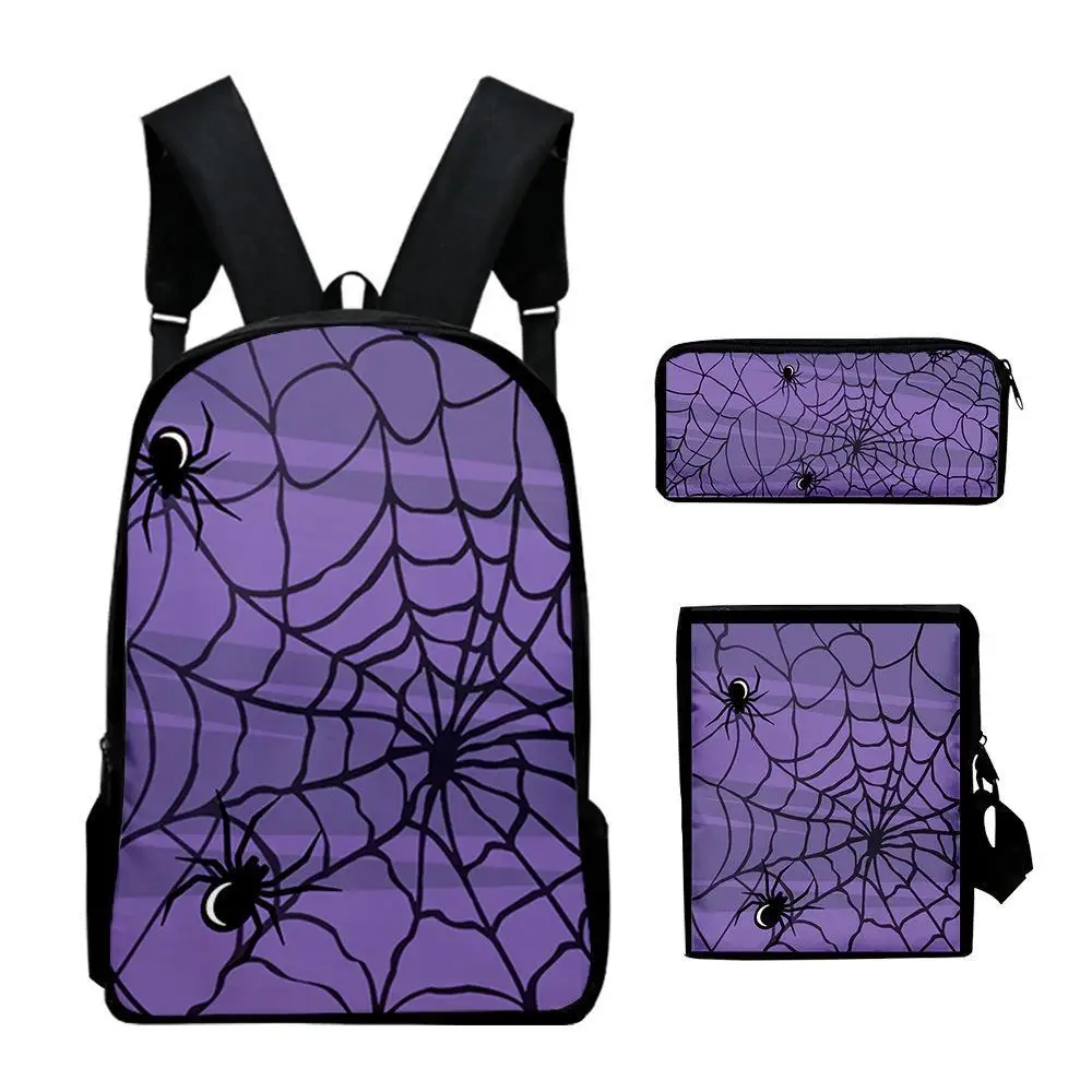 Popular Youthful Halloween 3D Print 3pcs/Set Student Travel bags Laptop Daypack Backpack Shoulder Bag Pencil Case