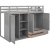 Bed Frame Functional Twin Loft Bed with Stairs 2Drawer and 3 Shelves Twin Size Loft Bed Frame with Wardrobe No Box Spring Needed 4