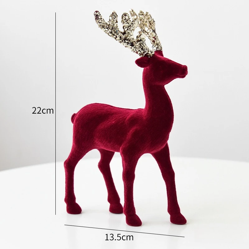 Christmas Reindeer Decor Glitter Christmas Deer Family Holiday Decoration Window Display Festive Party Supplies and Gift Idea